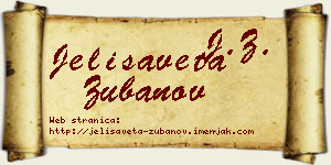 Jelisaveta Zubanov vizit kartica